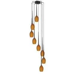 Azzardo AZ1223 Pendelleuchte Izza 8 8x50W | E14 | IP20 - Bernstein