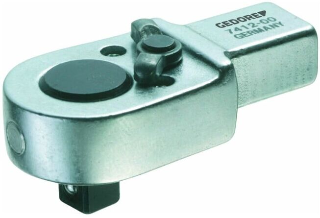 Embout à cliquet réversible 7412-00 1/4 po. mat chromé acier au chrome-vanadium ; Gedore (7672710)