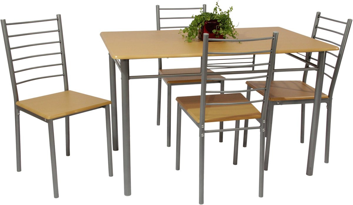 Poldimar Tafelset Chiara met stoelen - natuur