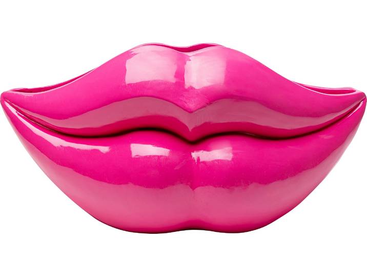 Tischvase KARE DESIGN Vase Lips Pink 28cm , pink, B:57,5cm H:28cm T:31cm, Vasen, Tischvase