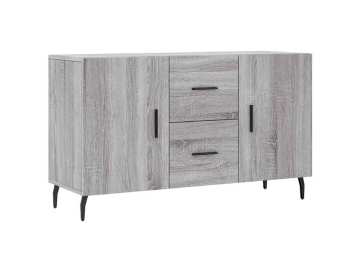 Sideboard Grau Sonoma Holzwerkstoff 100x36x60 cm mit Metallbeinen Sideboard, Holzwerkstoff, Metallbeine, 100x36x60 cm, Grau, Sonoma, Türen, Stauraum