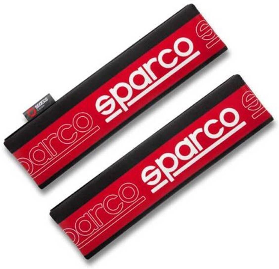 Capas para cintos de segurança Sparco, cor vermelha