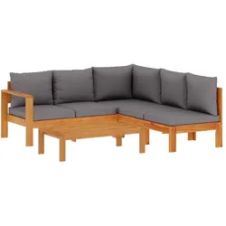 vidaXL, Gartenlounge, Matenville (Stuhl + Eckteil + 2x Sofa + Tisch)