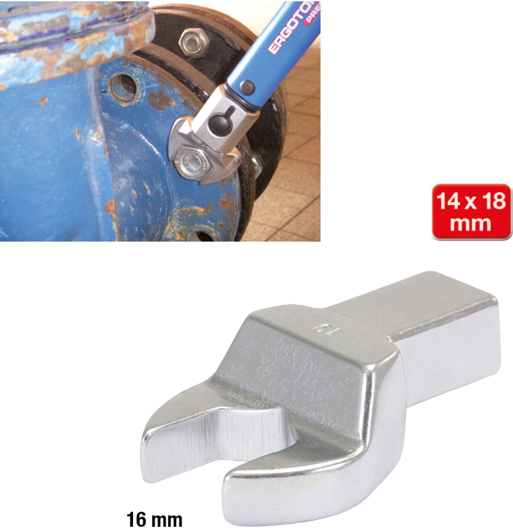 KS Tools 14x18mm Einsteck-Maulschlüssel, 16mm (516.2216)