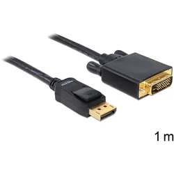 Delock Kabel Displayport 1.1 Stecker > DVI 24+1 Stecker Passiv 1 m schwarz