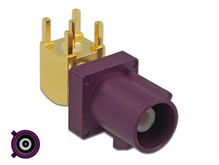 Delock 89775 FAKRA D adapter 90 graden goud
