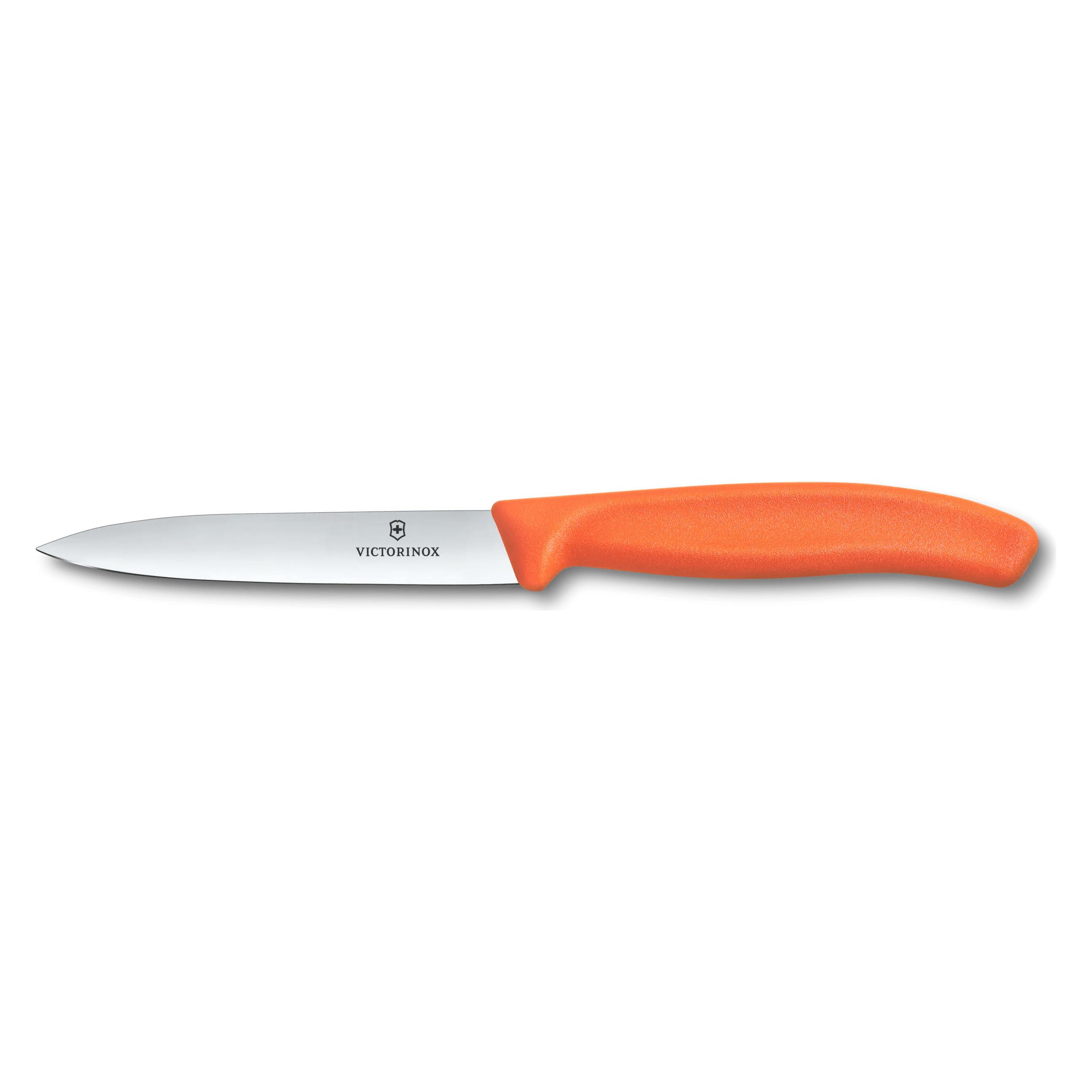 Victorinox Swiss Classic, Gemüsemesser, 10cm, gerade, mittelspitz, orange (10 cm, 1x) (6.7709.C1)