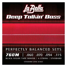 La Bella 760N Black Nylon Bass 060/115 (4x, Bass) (B000EEJDLE)