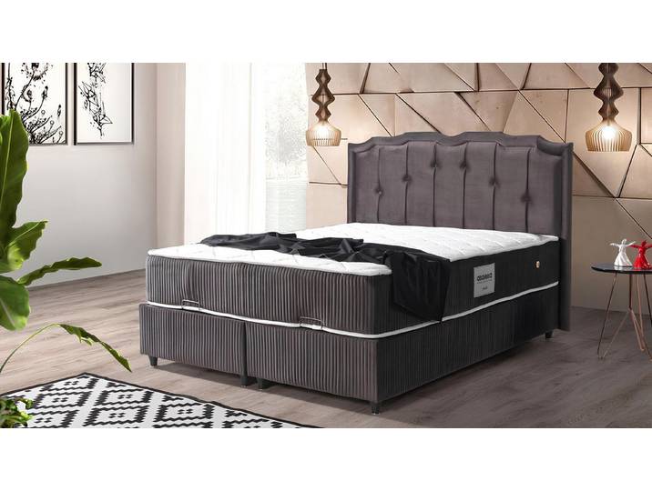 Xlmoebel Boxspringbett Elegantes Polsterbett in Braun mit Boxspring-Konstruktion (1-St., Bett), Hergestellt in Europa