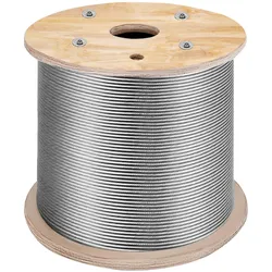 VEVOR Edelstahlkabel 3/16 Zoll x 1000 Fuß, T316 Marine Grade Deckkabelgeländer, 1 x 19 Litzen Konstruktion geflochtenes Flugzeugkabel für Deckgeländer Lichterketten zum Aufhängen von Verandazäunen DIY-Baluster
