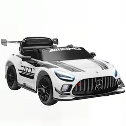 AIYAPLAY Kinder Elektroauto Mercedes-AMG 12V Kinderauto mit Fernbedienung Musik Leuchte