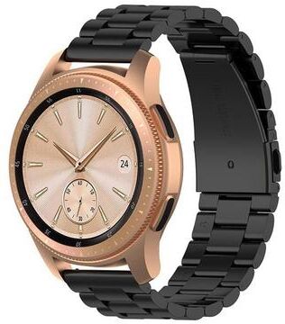 Everyday Crate Galaxy Watch 46mm Stainless Steel Watch Band Three Bead Metal Watch Strap black