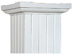 Superior Aluminum Square Cap/Base 6 Inch - Standard - White - Both - No