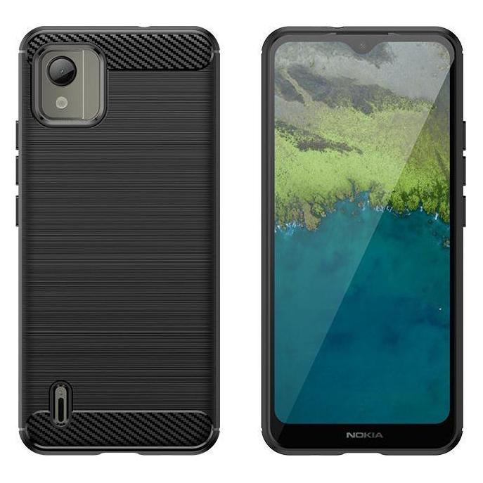 Hurtel Carbon Case Silikonhülle für Nokia C110 - schwarz (Nokia C110) (1404978613)