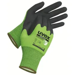 uvex D500 foam Schnittschutzhandschuh  grün/grau 11 - 6060411 - grün/grau