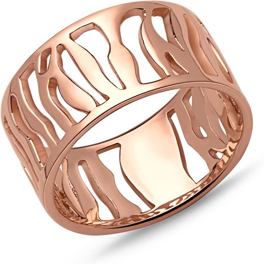 Unique Moderner roségold Damenring mit Gravur rosé