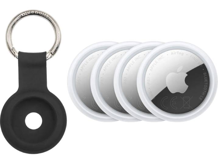 Apple AirTag 2 (4-Pack) + BlueBuilt Apple AirTag Sleutelhanger