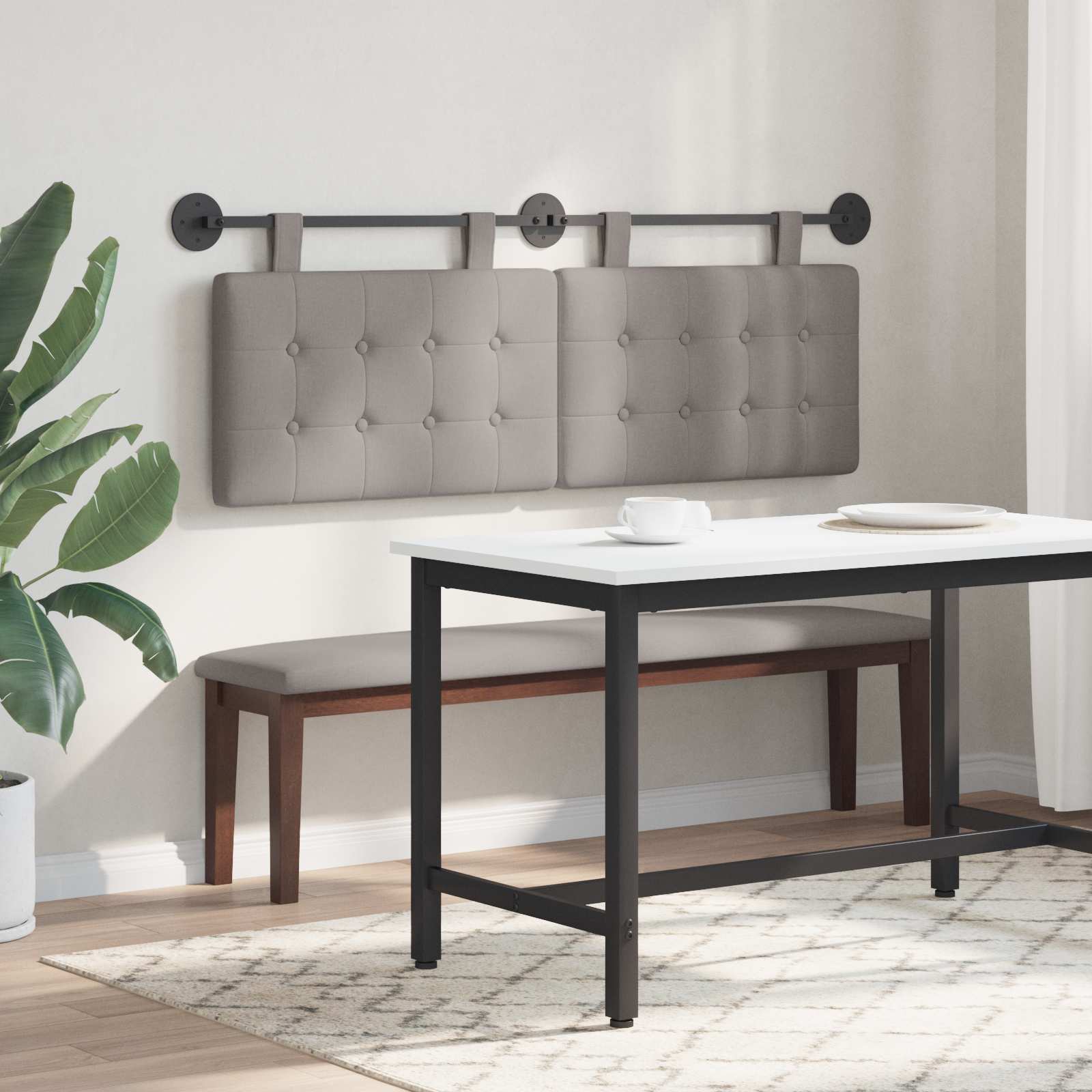 vidaXL Tête de lit suspendue Tissu