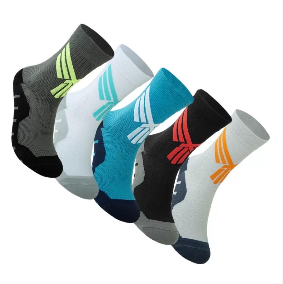 INF Professionelle Basketballsocken für Herren - Athletische lange Socken (5 Paar)