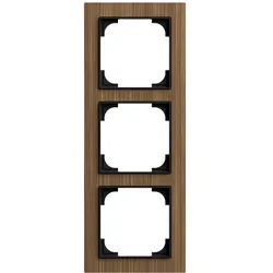 Busch-Jaeger 1723-4086 Abdeckrahmen 3-fach Holz Walnuss - Busch-art linear® 2CKA001754A4894 17234086