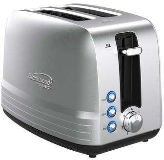 Brentwood Extra Wide 2 Slot Stainless Steel Toaster - 7.5 x 7.70