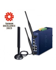 Planet Industrial 5-Port GE LoRaWAN WLAN Gateway Blau Metall DIN-Schienen-/Wandmontage CE FCC * IPSec/Remote Server Net-to-Net Host-to-Net * GRE * PPTP * L2TP * SSL... RJ-45 Wireless with 10/100/1000T (LCG-300W-EU)