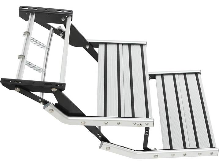 Marchepied de camping-car, marchepied manuel pliable extensible, double marchepied en alliage d'aluminium, accessoire de caravane