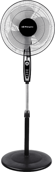 Ventilador de pie - Orbegozo SF0148, 50W, 3 velocidades, Rejilla seguridad