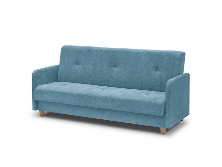 Schlafsofa Blau Webstoff Lona 197 x 98 x 95cm mit Schlaffunktion Modern