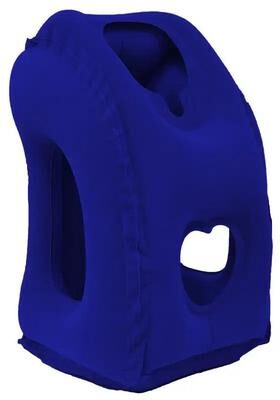 Uplift Picks Inflatable Travel Pillow Airplane Neck Pillow With Chin Support Portable Headrest Cushion blue A
