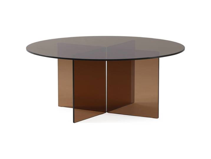Table à café ronde en verre