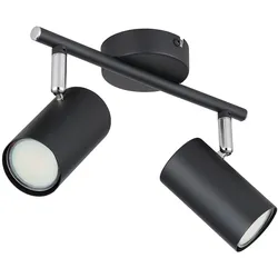 Deckenleuchte Deckenstrahler Spots verstellbar Wohnzimmerlampe Schwarz L 25 cm