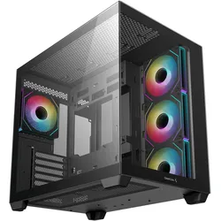 Deepcool CG530 4F (ATX, mATX, Mini-ITX), PC Gehäuse, Schwarz, Mehrfarbig