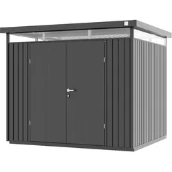 GFP Primeyard Gerätehaus AMIRA aus Metall Gartenhaus Geräteschuppen, anthrazit 210x180x205 cm