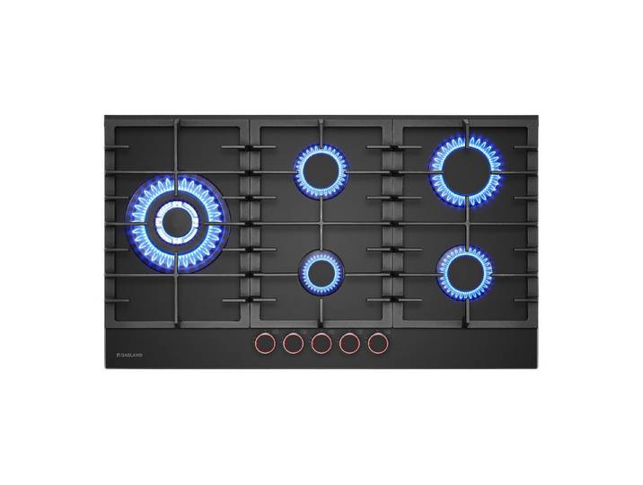 GASLAND Gas-Kochfeld PRO GH2905BG1FC, 5 Flammig, Beleuchteter Drehknopf, 87 cm Gasherd 10400 W, LPG/Erdgas