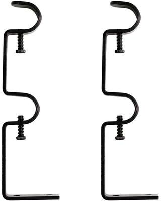 Urbanest Set of 2 Double Bracket for Curtain Rod, Fits 1-inch Front Rod and 5/8-inch Back Rod