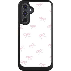 Nivocase Hülle für Samsung Galaxy A54 5G Handyhülle NIVOcore Case Schwarz Muster Schleife Schleifen (Samsung Galaxy A54 5G), Smartphone Hülle, Schwarz
