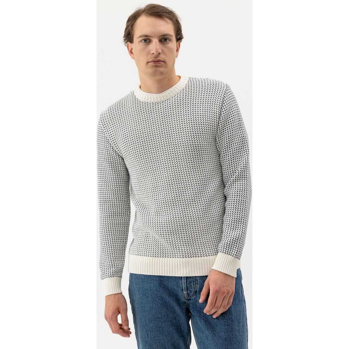 Holebrook Matteo Crew off white/navy (129) M S41410-129-M