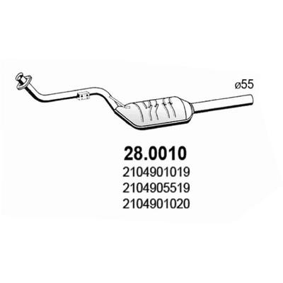 ASSO Katalysator 280010 vorne für Mercedes