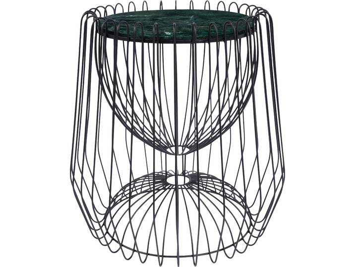 Beistelltisch KAYOOM Malibu 225, Beistelltisch mit edler Marmorplatte , grün (grün, schwarz, schwarz, grün), B:50cm H:51cm T:50cm, Eisen, Marmor, Tische, Beistelltisch, ø-Marmorplatte: 33,5 cm, angesagtes Metalldesign, pflegeleicht