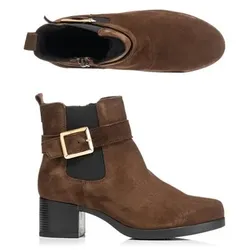 VITAFORM Damen-Stiefelette Veloursleder Chelsea-Look Sohle Luisa