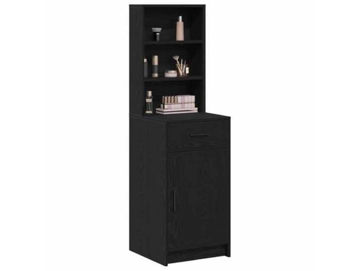 vidaXL Highboard Schwarz Eichen-Optik 41 x 40 x 135 cm Holzwerkstoff Genug Platz für all deine Sachen, Minimalistischer Stil, der dein Zuhause aufwertet,