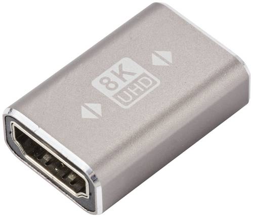 SpeaKa Professional SP-11301992 HDMI Adapter [1x HDMI-Buchse - 1x HDMI-Buchse] Grau UHD 8K @ 60 Hz, UHD 4K @ 120Hz