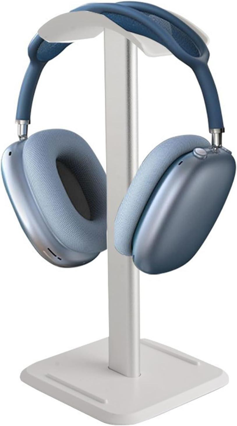 Wit Hoofdtelefoonhouder voor bureau met TPU pad bescherming en 4,5 cm hoofdband