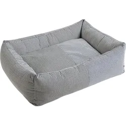 Hay Zip Hundebett L, blau-weiß gestreift