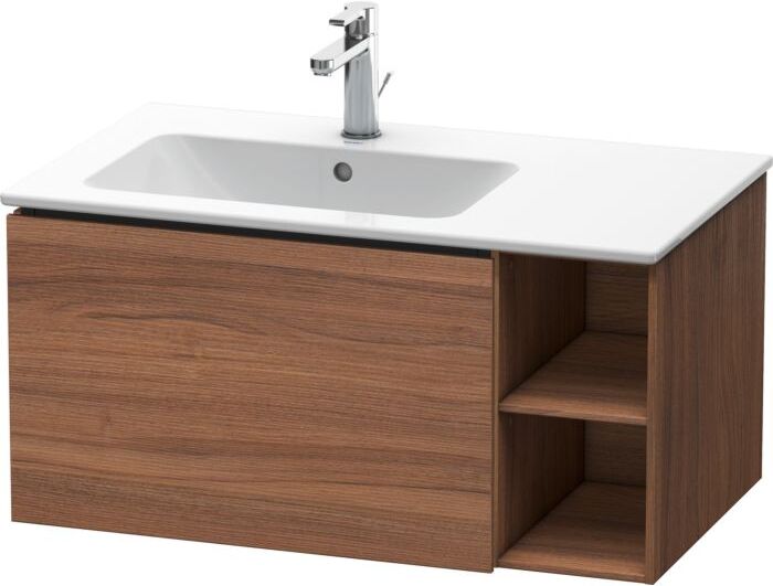 Duravit L-Cube Waschtisch-Unterschrank LC619107979 82x48,1x40cm, 1 Auszug, Becken links, nussbaum natur