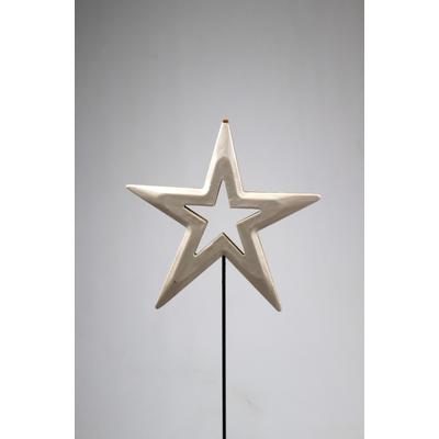 Dekostern AM DESIGN "aus Holz", silber (weiß), B:40cm H:88cm T:1,2cm, Holzwerkstoff, Dekosterne, BxHxT: 40x88x1,2 cm