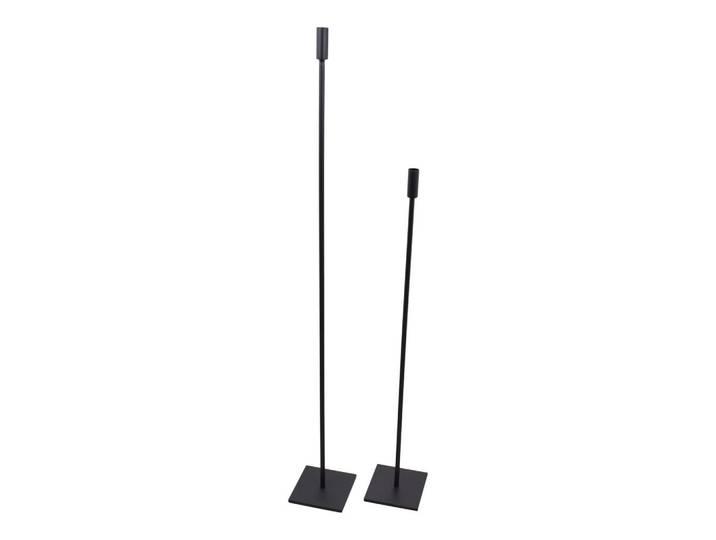 Loft42 Kerzenhalter Eve Quadrat 2er-Set Schwarz, Metall, 15x120x15 cm, Dekoration, Kerzen & Kerzenhalter, Teelichthalter