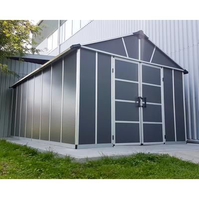 Gerätehaus PALRAM - CANOPIA "Yukon", grau, Aluminium, Kunststoff, Polycarbonat (PC), Gerätehäuser, mit lebenslang widerstandsfähigen Wandpaneelen