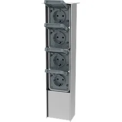 JEHOKA 40449555 - Edelstahl-Säule B 4.4, 4 Steckdosen